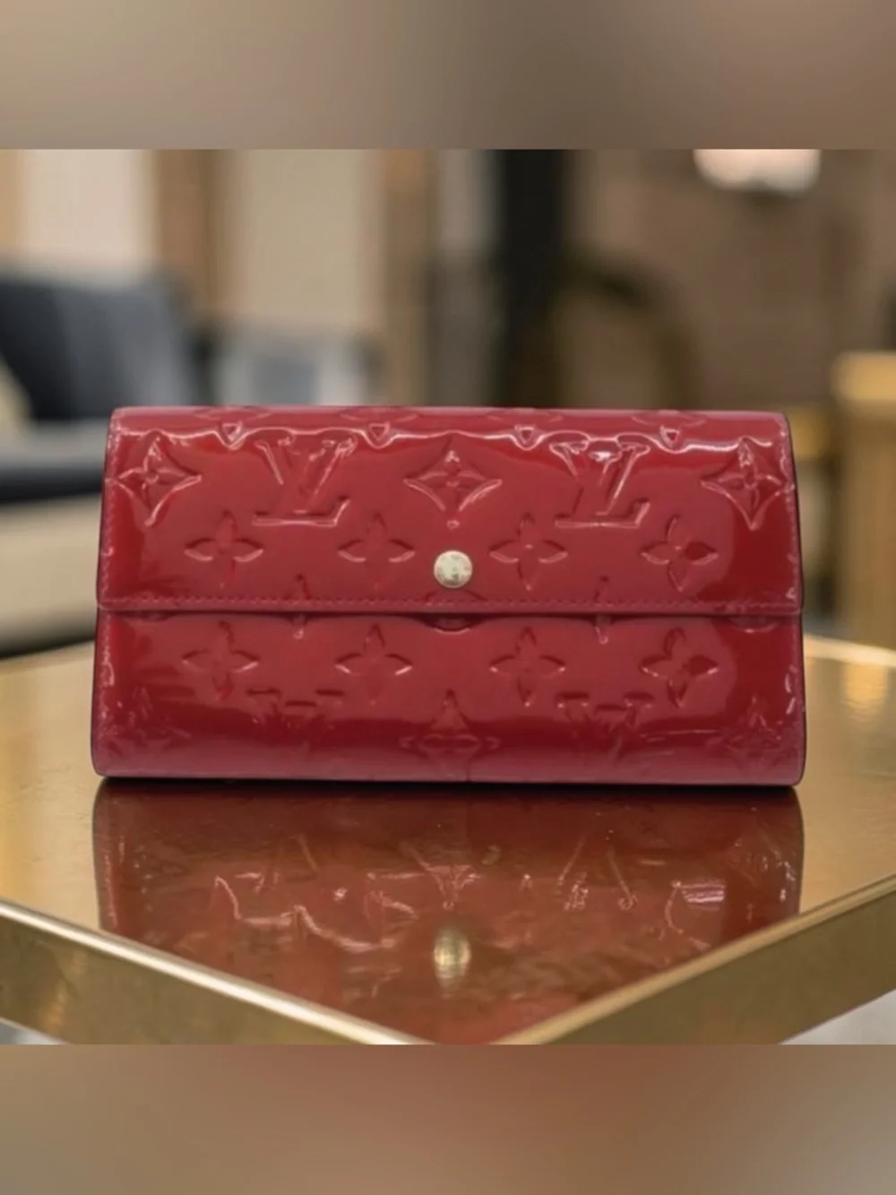 Louis Vuitton Red Patent Leather Wallet